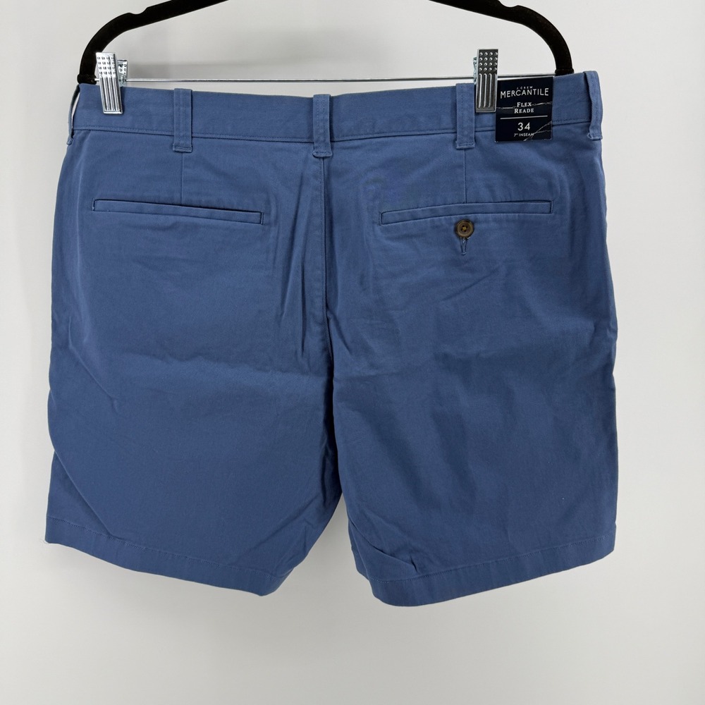 J.Crew Mercantile Flex Reade Mens Blue Chino Shorts Size 34 7 Inch Inseam - Picture 2 of 6